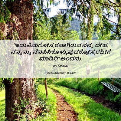 Picture 06 - 1 ಕೊರಿಂಥದವರಿಗೆ 11:24 KANIRV -  - Bible Verse Picture