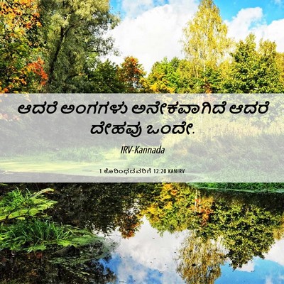 Picture 06 - 1 ಕೊರಿಂಥದವರಿಗೆ 12:20 KANIRV - ಆದರೆ ಅಂಗಗಳು - Bible Verse Picture