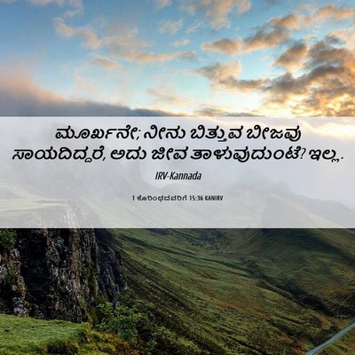 Picture 06 - 1 ಕೊರಿಂಥದವರಿಗೆ 15:36 KANIRV - ಮೂರ್ಖನೇ; ನೀನು - Bible Verse Picture