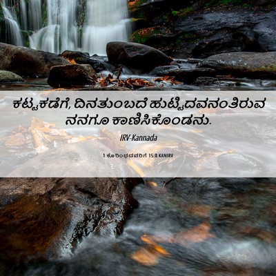 Picture 06 - 1 ಕೊರಿಂಥದವರಿಗೆ 15:8 KANIRV - ಕಟ್ಟಕಡೆಗೆ, - Bible Verse Picture