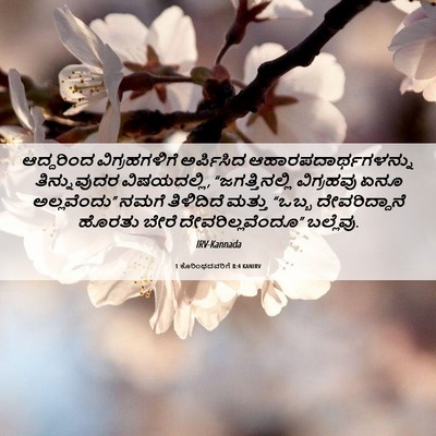 Picture 06 - 1 ಕೊರಿಂಥದವರಿಗೆ 8:4 KANIRV - ಆದ್ದರಿಂದ - Bible Verse Picture