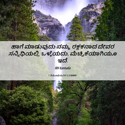 Picture 06 - 1 ತಿಮೊಥೆಯನಿಗೆ 2:3 KANIRV - ಹಾಗೆ ಮಾಡುವುದು - Bible Verse Picture