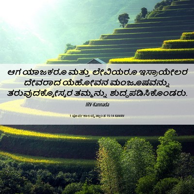 Picture 06 - 1 ಪೂರ್ವಕಾಲವೃತ್ತಾಂತ 15:14 KANIRV - ಆಗ ಯಾಜಕರೂ ಮತ್ತು - Bible Verse Picture