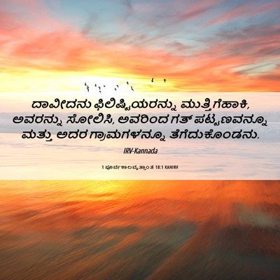 Picture 06 - 1 ಪೂರ್ವಕಾಲವೃತ್ತಾಂತ 18:1 KANIRV - ದಾವೀದನು - Bible Verse Picture