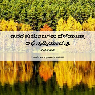 Picture 06 - 1 ಪೂರ್ವಕಾಲವೃತ್ತಾಂತ 4:38 KANIRV - ಅವರ ಕುಟುಂಬಗಳು - Bible Verse Picture