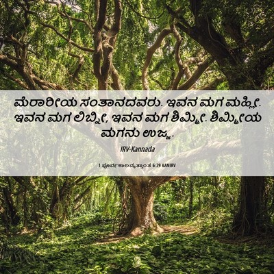 Picture 06 - 1 ಪೂರ್ವಕಾಲವೃತ್ತಾಂತ 6:29 KANIRV - ಮೆರಾರೀಯ - Bible Verse Picture
