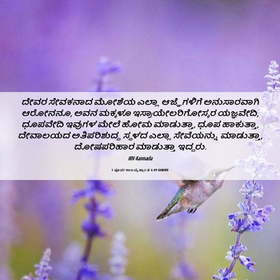 Picture 06 - 1 ಪೂರ್ವಕಾಲವೃತ್ತಾಂತ 6:49 KANIRV - ದೇವರ ಸೇವಕನಾದ - Bible Verse Picture