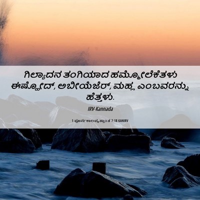 Picture 06 - 1 ಪೂರ್ವಕಾಲವೃತ್ತಾಂತ 7:18 KANIRV - ಗಿಲ್ಯಾದನ ತಂಗಿಯಾದ - Bible Verse Picture