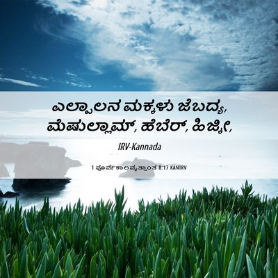 Picture 06 - 1 ಪೂರ್ವಕಾಲವೃತ್ತಾಂತ 8:17 KANIRV - ಎಲ್ಪಾಲನ ಮಕ್ಕಳು - Bible Verse Picture