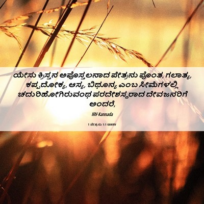 Picture 06 - 1 ಪೇತ್ರನು 1:1 KANIRV - ಯೇಸು ಕ್ರಿಸ್ತನ - Bible Verse Picture
