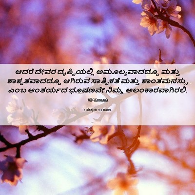 Picture 06 - 1 ಪೇತ್ರನು 3:4 KANIRV - ಆದರೆ ದೇವರ - Bible Verse Picture