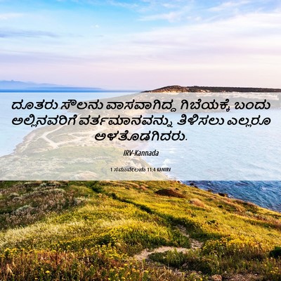 Picture 06 - 1 ಸಮುವೇಲನು 11:4 KANIRV - ದೂತರು ಸೌಲನು - Bible Verse Picture
