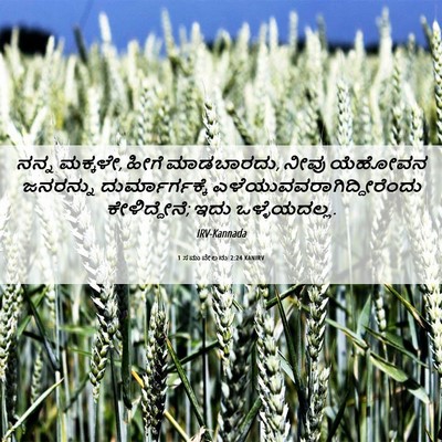 Picture 06 - 1 ಸಮುವೇಲನು 2:24 KANIRV - ನನ್ನ ಮಕ್ಕಳೇ, ಹೀಗೆ - Bible Verse Picture
