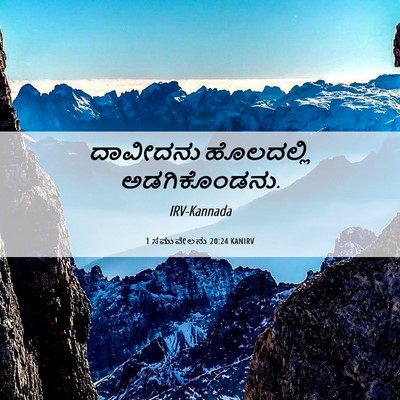 Picture 06 - 1 ಸಮುವೇಲನು 20:24 KANIRV - ದಾವೀದನು ಹೊಲದಲ್ಲಿ - Bible Verse Picture