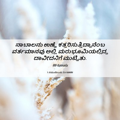 Picture 06 - 1 ಸಮುವೇಲನು 25:4 KANIRV - ನಾಬಾಲನು ಉಣ್ಣೆ - Bible Verse Picture