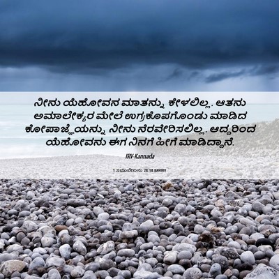 Picture 06 - 1 ಸಮುವೇಲನು 28:18 KANIRV - ನೀನು ಯೆಹೋವನ - Bible Verse Picture