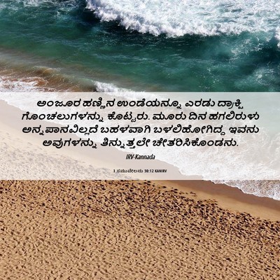 Picture 06 - 1 ಸಮುವೇಲನು 30:12 KANIRV - ಅಂಜೂರ ಹಣ್ಣಿನ - Bible Verse Picture