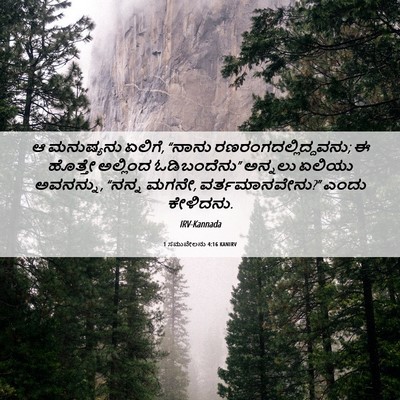 Picture 06 - 1 ಸಮುವೇಲನು 4:16 KANIRV - ಆ ಮನುಷ್ಯನು ಏಲಿಗೆ, - Bible Verse Picture