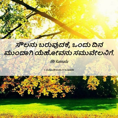 Picture 06 - 1 ಸಮುವೇಲನು 9:15 KANIRV - ಸೌಲನು ಬರುವುದಕ್ಕೆ - Bible Verse Picture
