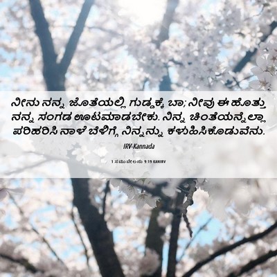 Picture 06 - 1 ಸಮುವೇಲನು 9:19 KANIRV - ನೀನು ನನ್ನ - Bible Verse Picture