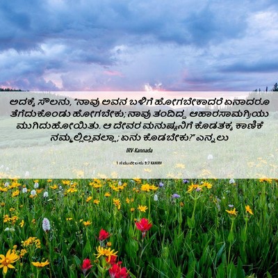 Picture 06 - 1 ಸಮುವೇಲನು 9:7 KANIRV - ಅದಕ್ಕೆ ಸೌಲನು, - Bible Verse Picture