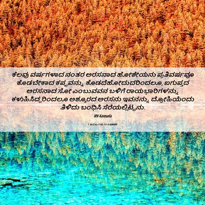 Picture 06 - 2 ಅರಸುಗಳು 17:4 KANIRV - ಕೆಲವು ವರ್ಷಗಳಾದ - Bible Verse Picture