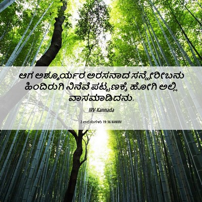 Picture 06 - 2 ಅರಸುಗಳು 19:36 KANIRV - ಆಗ ಅಶ್ಶೂರ್ಯರ - Bible Verse Picture