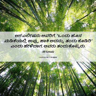 Picture 06 - 2 ಅರಸುಗಳು 2:20 KANIRV - ಆಗ ಎಲೀಷನು ಅವರಿಗೆ, - Bible Verse Picture