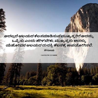 Picture 06 - 2 ಅರಸುಗಳು 22:5 KANIRV - ಅದಲ್ಲದೆ ಆಲಯದ - Bible Verse Picture