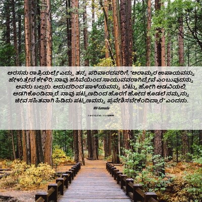 Picture 06 - 2 ಅರಸುಗಳು 7:12 KANIRV - ಅರಸನು ರಾತ್ರಿಯಲ್ಲೇ - Bible Verse Picture