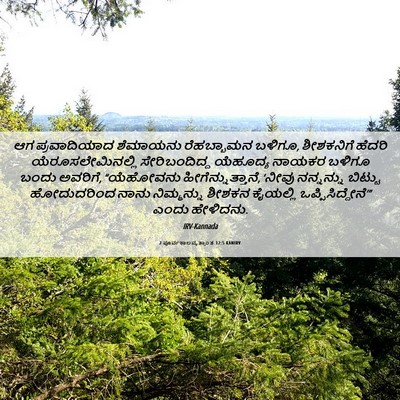 Picture 06 - 2 ಪೂರ್ವಕಾಲವೃತ್ತಾಂತ 12:5 KANIRV - ಆಗ ಪ್ರವಾದಿಯಾದ‍ - Bible Verse Picture