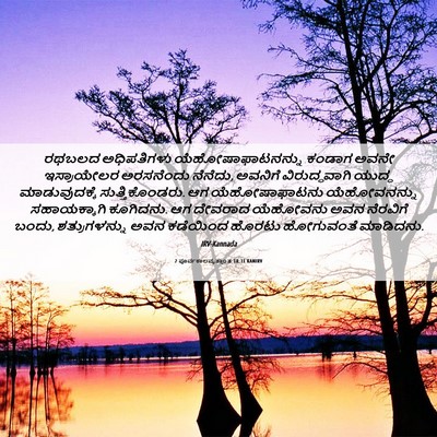 Picture 06 - 2 ಪೂರ್ವಕಾಲವೃತ್ತಾಂತ 18:31 KANIRV - ರಥಬಲದ ಅಧಿಪತಿಗಳು - Bible Verse Picture