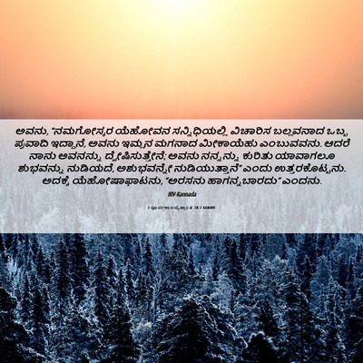 Picture 06 - 2 ಪೂರ್ವಕಾಲವೃತ್ತಾಂತ 18:7 KANIRV - ಅವನು, “ನಮಗೋಸ್ಕರ - Bible Verse Picture