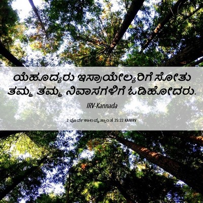 Picture 06 - 2 ಪೂರ್ವಕಾಲವೃತ್ತಾಂತ 25:22 KANIRV - ಯೆಹೂದ್ಯರು - Bible Verse Picture