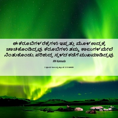 Picture 06 - 2 ಪೂರ್ವಕಾಲವೃತ್ತಾಂತ 3:13 KANIRV - ಈ ಕೆರೂಬಿಗಳ - Bible Verse Picture