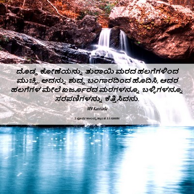 Picture 06 - 2 ಪೂರ್ವಕಾಲವೃತ್ತಾಂತ 3:5 KANIRV - ದೊಡ್ಡ ಕೋಣೆಯನ್ನು - Bible Verse Picture
