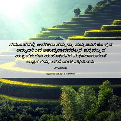 Picture 06 - 2 ಪೂರ್ವಕಾಲವೃತ್ತಾಂತ 30:17 KANIRV - ಸಮೂಹದಲ್ಲಿ ಅನೇಕರು - Bible Verse Picture