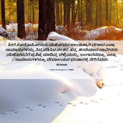 Picture 06 - 2 ಪೂರ್ವಕಾಲವೃತ್ತಾಂತ 5:1 KANIRV - ಹೀಗೆ ಸೊಲೊಮೋನನು - Bible Verse Picture