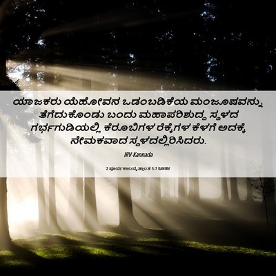 Picture 06 - 2 ಪೂರ್ವಕಾಲವೃತ್ತಾಂತ 5:7 KANIRV - ಯಾಜಕರು ಯೆಹೋವನ - Bible Verse Picture