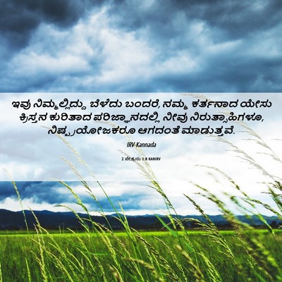 Picture 06 - 2 ಪೇತ್ರನು 1:8 KANIRV - ಇವು ನಿಮ್ಮಲ್ಲಿದ್ದು - Bible Verse Picture