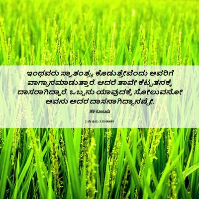 Picture 06 - 2 ಪೇತ್ರನು 2:19 KANIRV - ಇಂಥವರು - Bible Verse Picture
