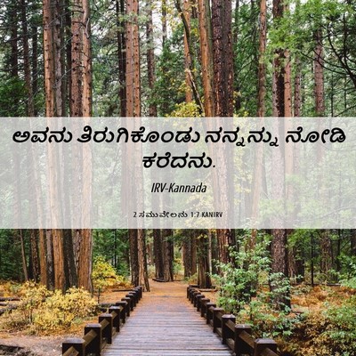 Picture 06 - 2 ಸಮುವೇಲನು 1:7 KANIRV - ಅವನು ತಿರುಗಿಕೊಂಡು - Bible Verse Picture