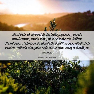 Picture 06 - 2 ಸಮುವೇಲನು 12:19 KANIRV - ಸೇವಕರು ಈ ಪ್ರಕಾರ - Bible Verse Picture