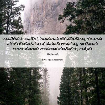 Picture 06 - 2 ಸಮುವೇಲನು 12:22 KANIRV - ದಾವೀದನು ಅವರಿಗೆ, - Bible Verse Picture