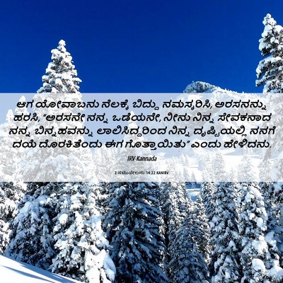 Picture 06 - 2 ಸಮುವೇಲನು 14:22 KANIRV - ಆಗ ಯೋವಾಬನು - Bible Verse Picture
