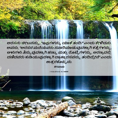 Picture 06 - 2 ಸಮುವೇಲನು 16:2 KANIRV - ಅರಸನು ಚೀಬನನ್ನು, - Bible Verse Picture