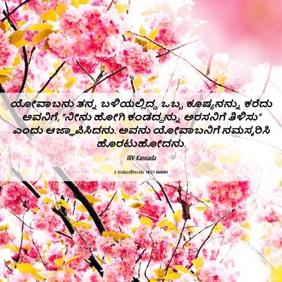 Picture 06 - 2 ಸಮುವೇಲನು 18:21 KANIRV - ಯೋವಾಬನು ತನ್ನ - Bible Verse Picture
