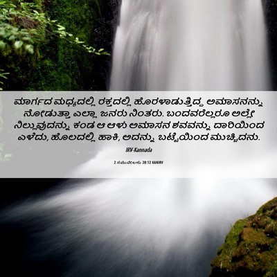 Picture 06 - 2 ಸಮುವೇಲನು 20:12 KANIRV - ಮಾರ್ಗದ ಮಧ್ಯದಲ್ಲಿ - Bible Verse Picture