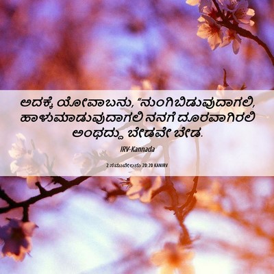 Picture 06 - 2 ಸಮುವೇಲನು 20:20 KANIRV - ಅದಕ್ಕೆ ಯೋವಾಬನು, - Bible Verse Picture