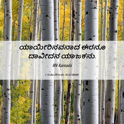 Picture 06 - 2 ಸಮುವೇಲನು 20:26 KANIRV - ಯಾಯೀರಿನವನಾದ ಈರನೂ - Bible Verse Picture